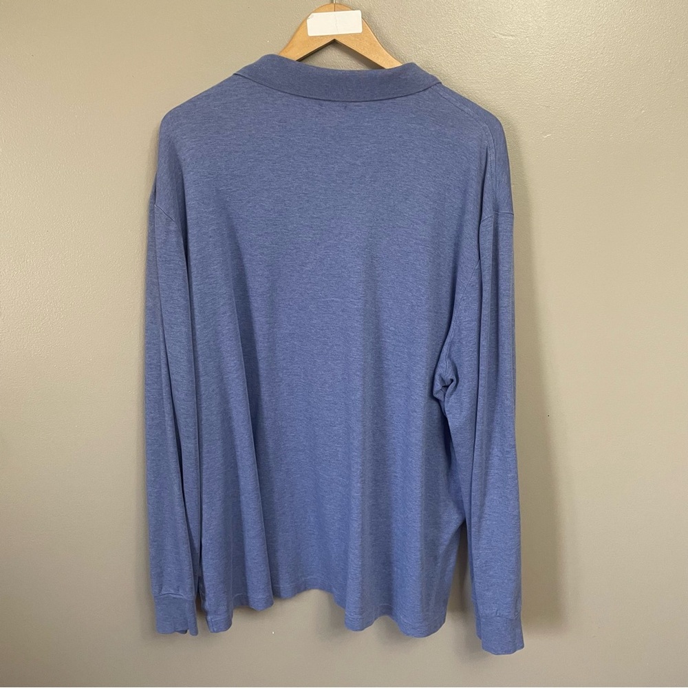 Ralph Lauren Polo Shirt Mens XXL Pima Soft Touch Long Sleeve Cotton blue - Picture 2 of 9